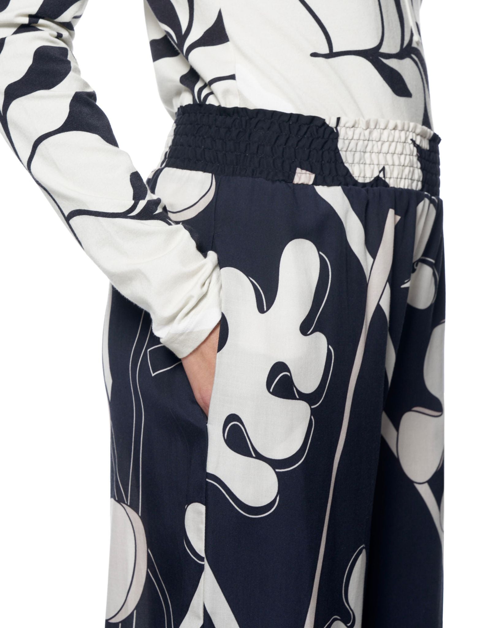 Billie Pant | Black Abstract Florals