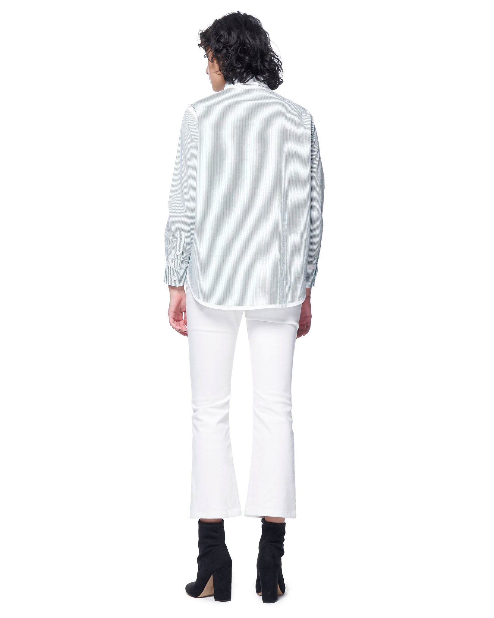 Zoe Shirt | Green Prep Stripe