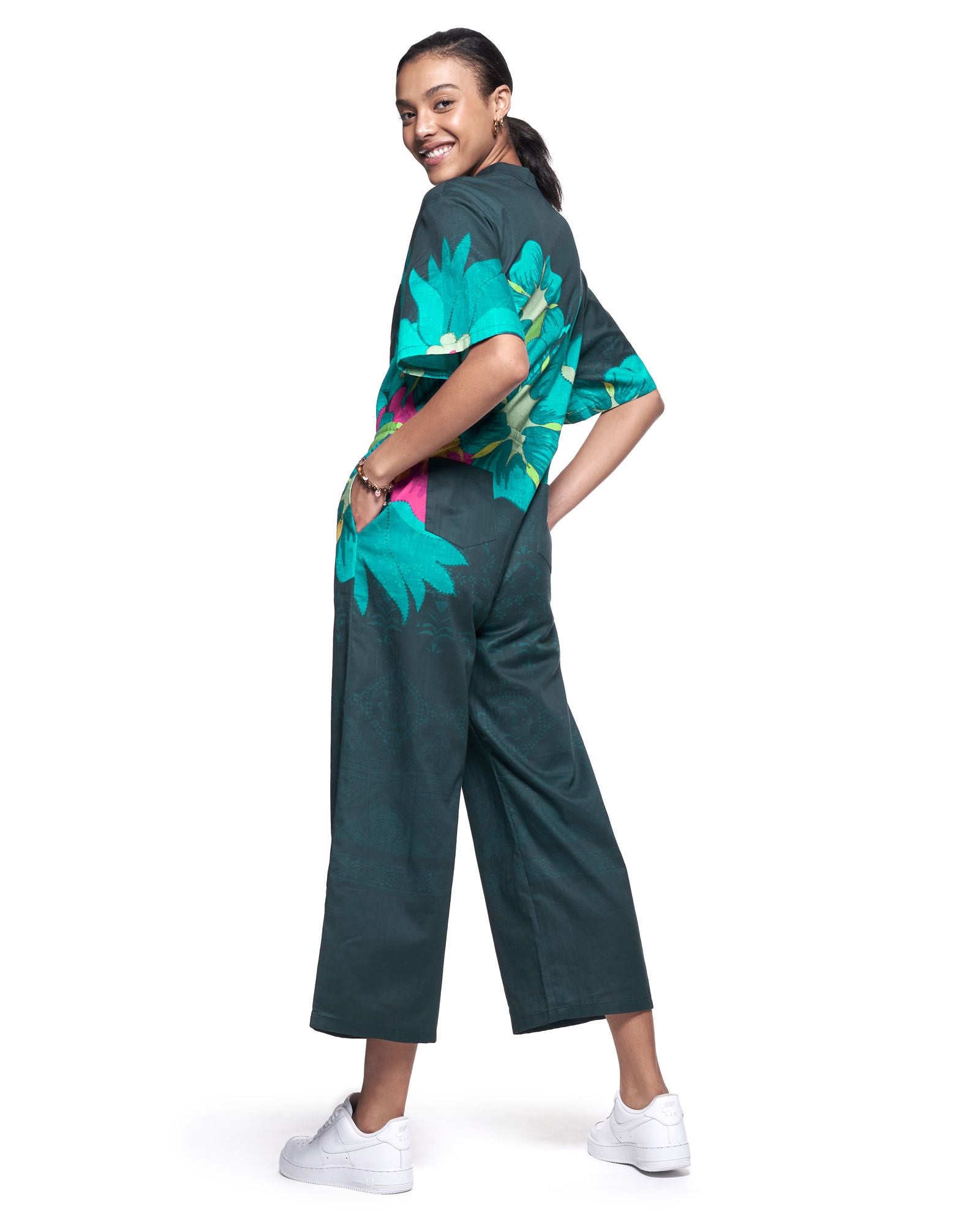 Issa Jumpsuit | Evergreen Blooming Batik
