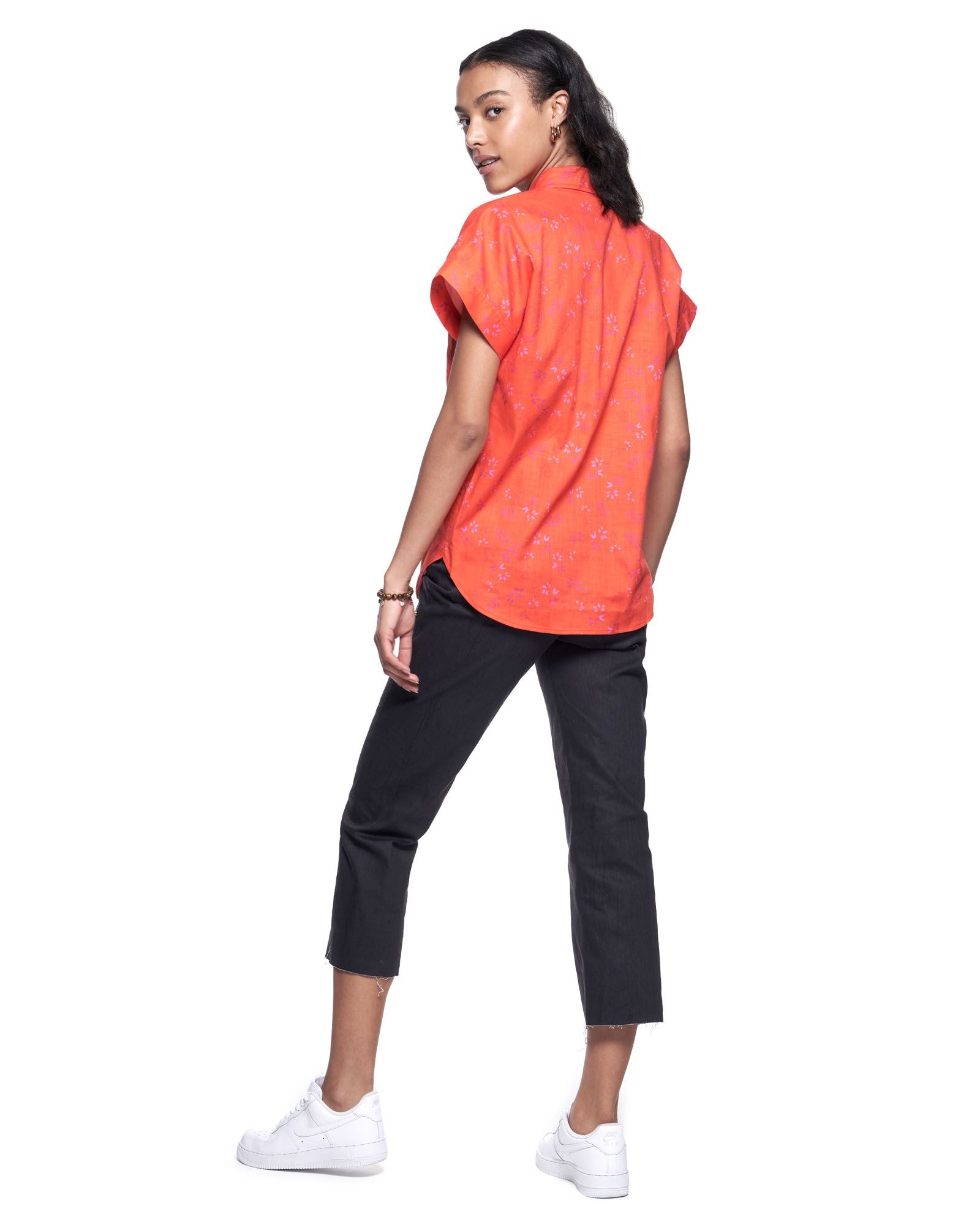Dottie Shirt | Crimson Bouquet